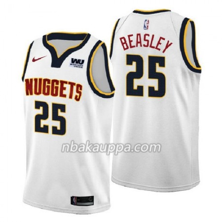 Denver Nuggets Malik Beasley 25 2018-2019 Nike Valkoinen Pelipaidat Swingman - Miesten